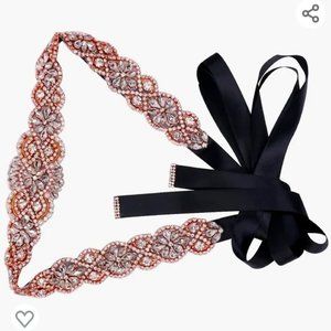 Rhinestone & Pearl Bridal Belt Wedding Belts Sashes Crystal Beads Belt For Bride